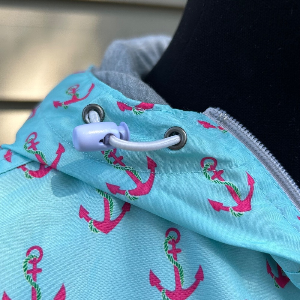 Hooded Charles River Chatham Anorak - Anchor Print - M - Picture 7 of 17